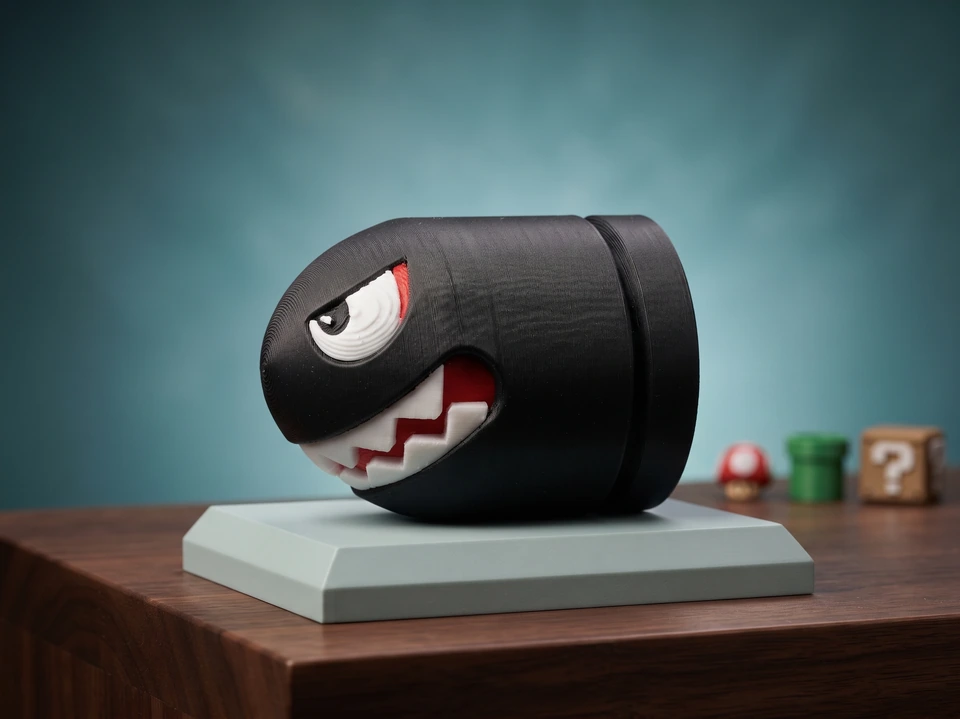 Peça de Bullet Bill em impressão 3D