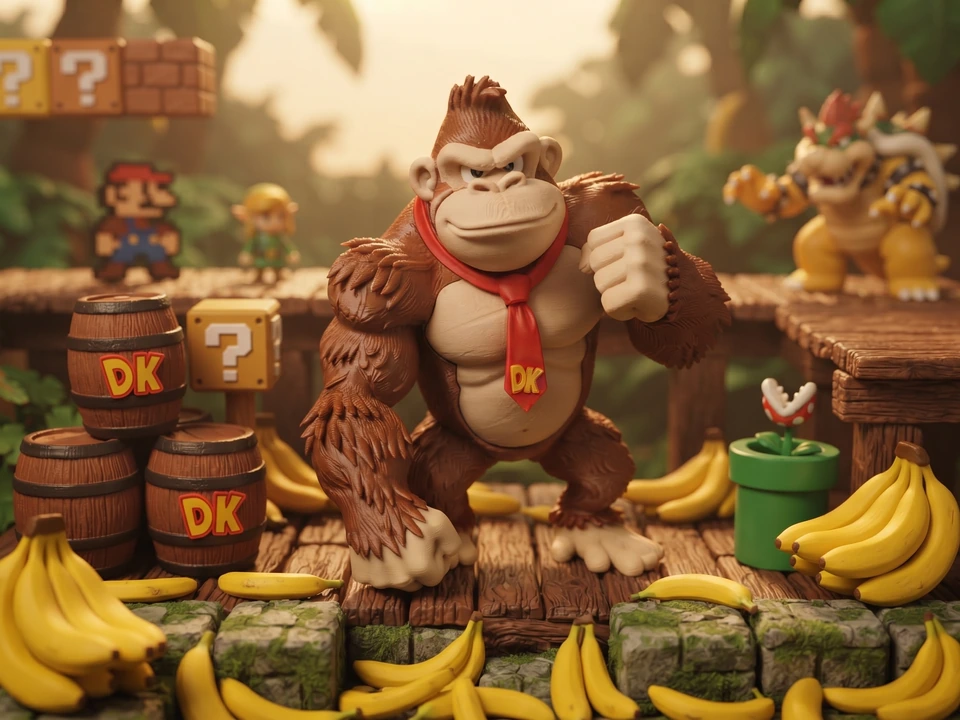 Peça de Donkey Kong em impressão 3D
