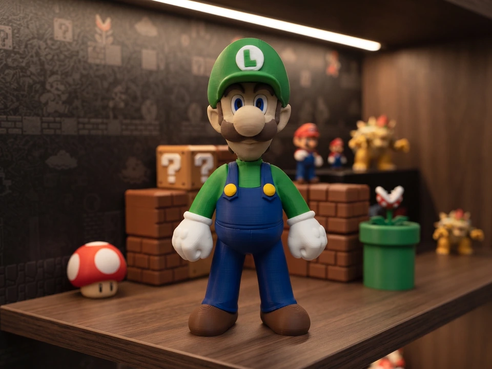 Peça de Luigi em impressão 3D