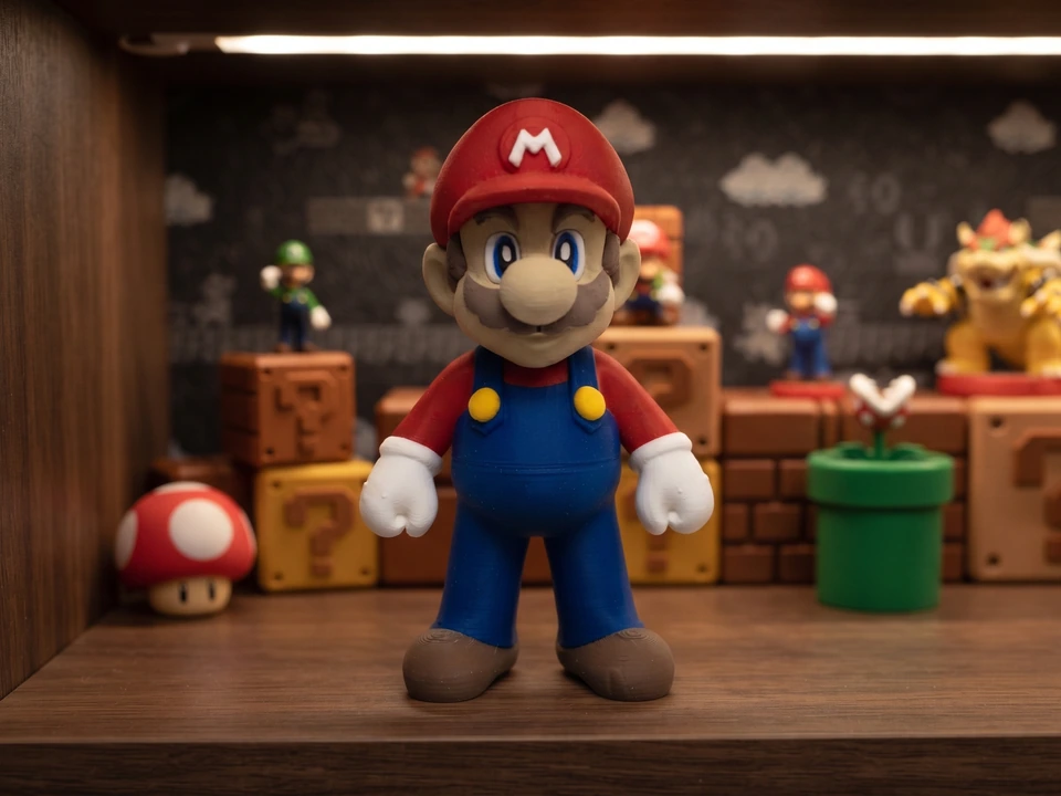 Peça de Mario em impressão 3D