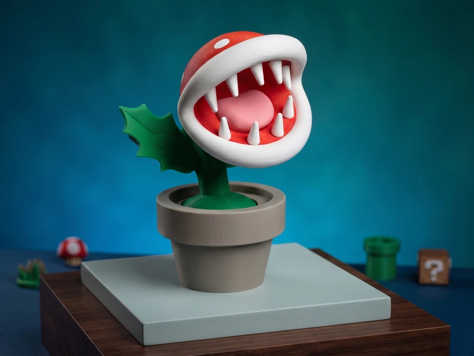 Peça de Piranha Plant em impressão 3D