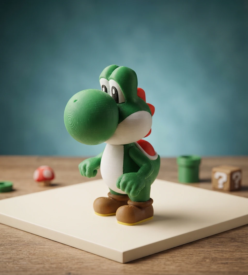 Peça de Yoshi em impressão 3D